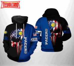 Indiana Pacers NBA US Flag Skull Team 3D Printed Hoodie