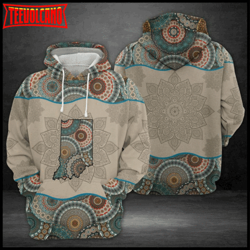 Indiana State Mandala 3D Printed Hoodie