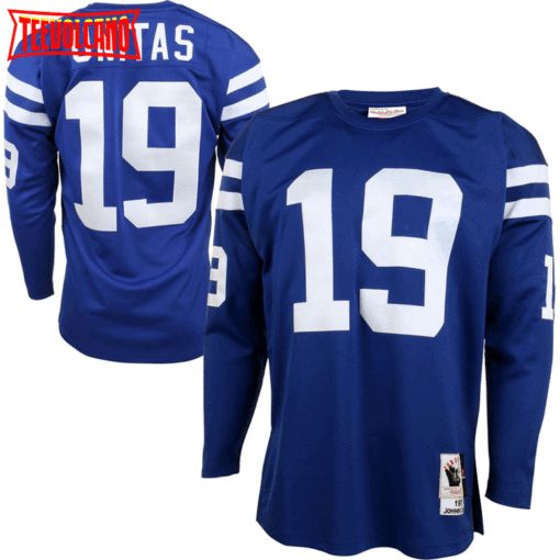 Indianapolis Colts Johnny Unitas Blue 1970 Throwback Jersey