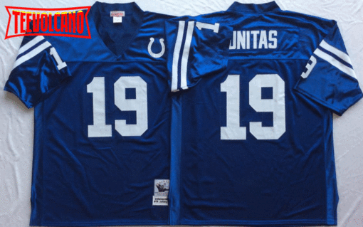 Indianapolis Colts Johnny Unitas Blue Throwback Jersey