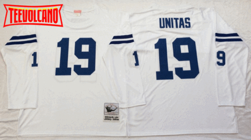 Indianapolis Colts Johnny Unitas White Throwback Jersey