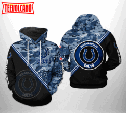 Indianapolis Colts NFL Camo Team 3D Printed Hoodie