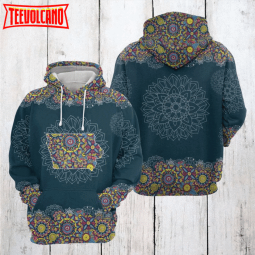 Iowa Mandala 3D Printed Hoodie