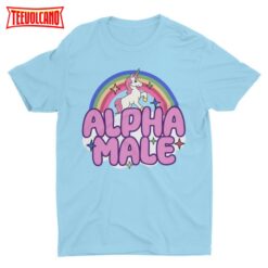 Ironic Alpha Male Unicorn Rainbow, Funny Unisex Tshirt