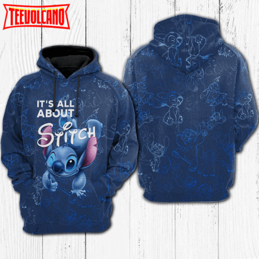 Its All About Stitch 3D Printed Hoodie