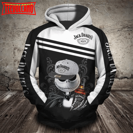 Jack Daniels Old Time Jack Skellington 3D Printed Hoodie