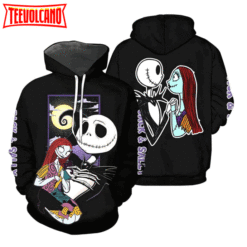 Jack Skellington And Sally Lovely 3D Printed Hoodie