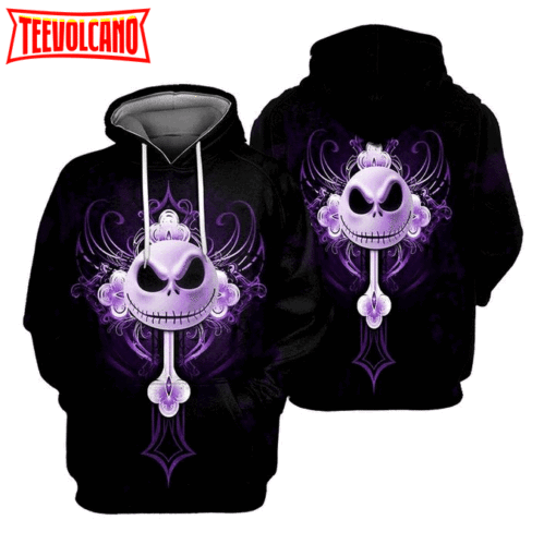 Jack Skellington Cross 3D Printed Hoodie