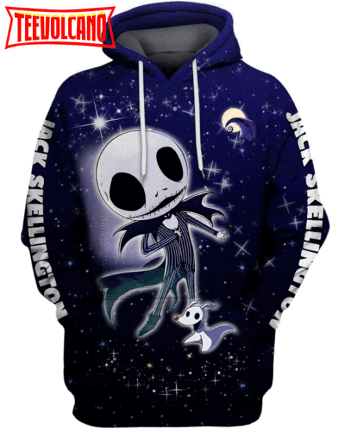 Jack Skellington Cute Star Sky Art 3D Printed Hoodie