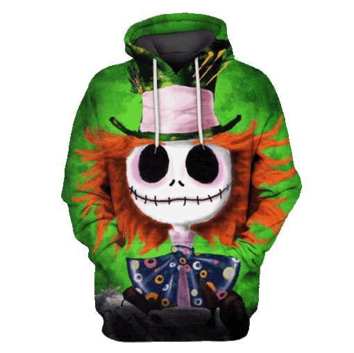 Jack Skellington Mad Hatter 3D Printed Hoodie