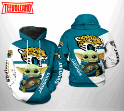 Jacksonville Jaguars NFL Baby Yoda Team 3D Printed Hoodie