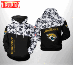 Jacksonville Jaguars NFL Camo Veteran Team 3D Printed Hoodie