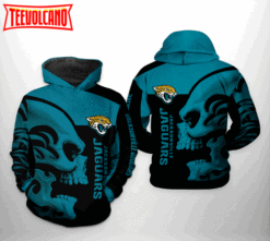 Jacksonville Jaguars NFL Skull 3D Printed Hoodie