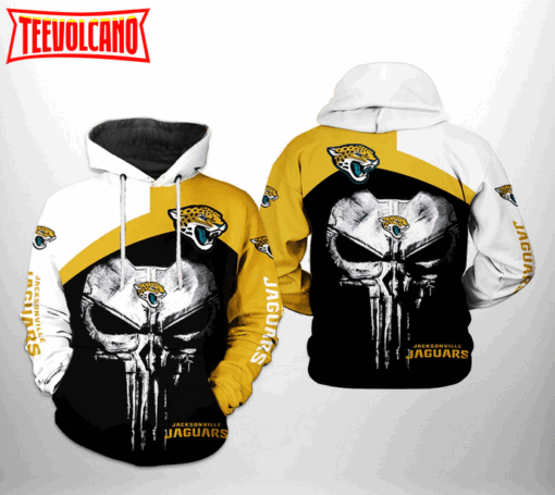 Jacksonville Jaguars NFL Skull Punisher Team 3D Printed Hoodie