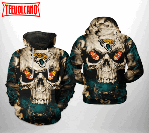 Jacksonville Jaguars NFL Skull Team 3D Printed Hoodie