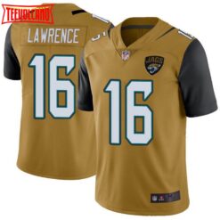 Jacksonville Jaguars Trevor Lawrence Gold Color Rush Jersey