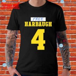 J.J. Mccarthy Wearing Free Harbaugh 4 T-Shirts