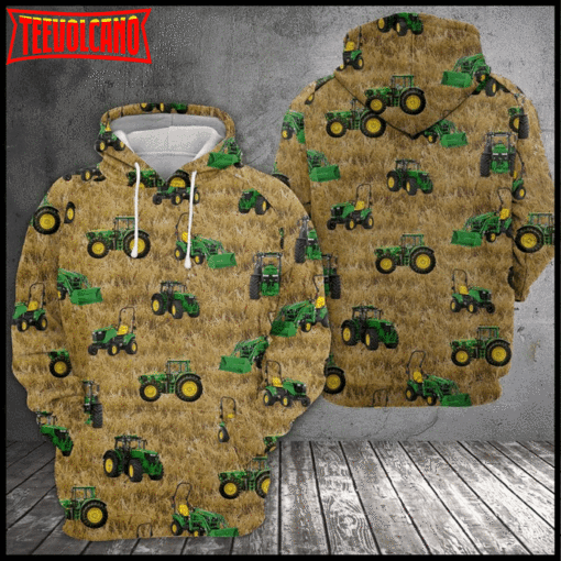 John Deere Tractor Farmer 3D Printed Hoodie