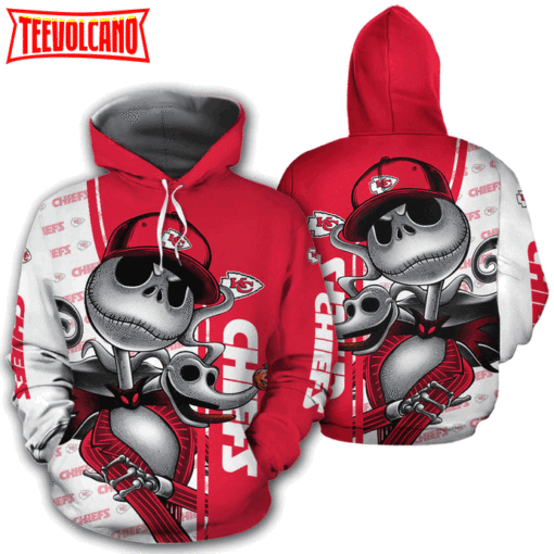 Kansas City Chiefs 3D Jack Skellington 3D Printed Hoodie