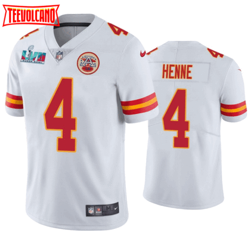 Kansas City Chiefs Chad Henne Super Bowl LVII White Jersey