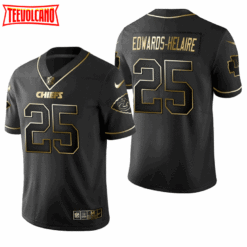 Kansas City Chiefs Clyde Edwards-Helaire Black Golden Jersey