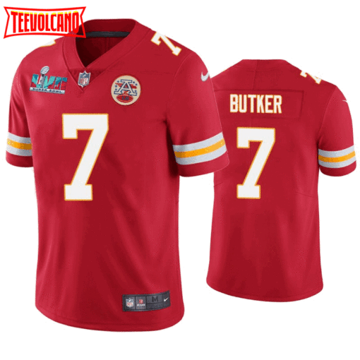 Kansas City Chiefs Harrison Butker Super Bowl LVII Red Limited Jersey