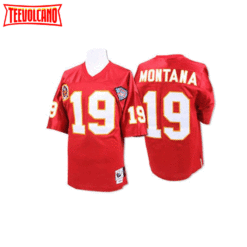 Kansas City Chiefs Joe Montana Red 35th 75th Anniversary Throwback Jersey