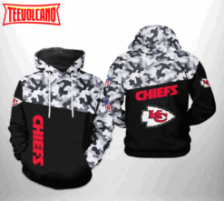 Kansas City Chiefs NFL Camo Veteran Team 3D Printed Hoodie