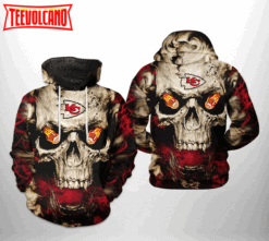 Kansas City Chiefs NFL Skull Team 3D Printed Hoodie