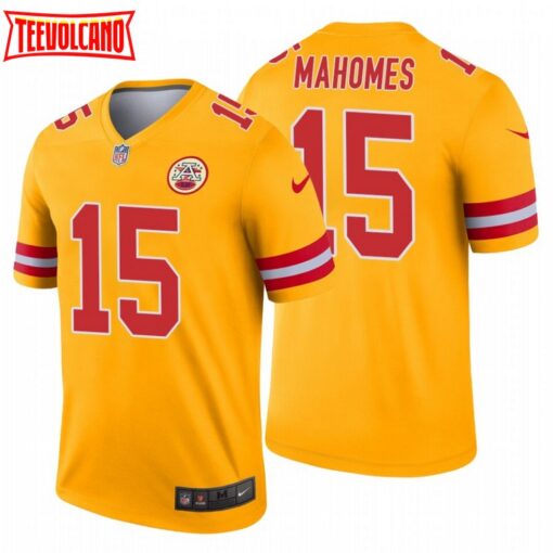 Kansas City Chiefs Patrick Mahomes II Gold Inverted Jersey