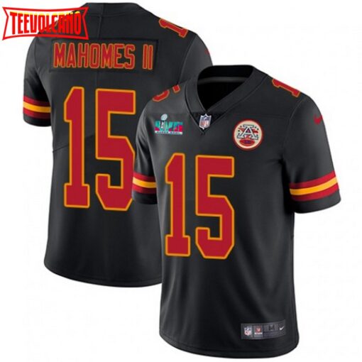 Kansas City Chiefs Patrick Mahomes Super Bowl LVII Black Color Rush Jersey