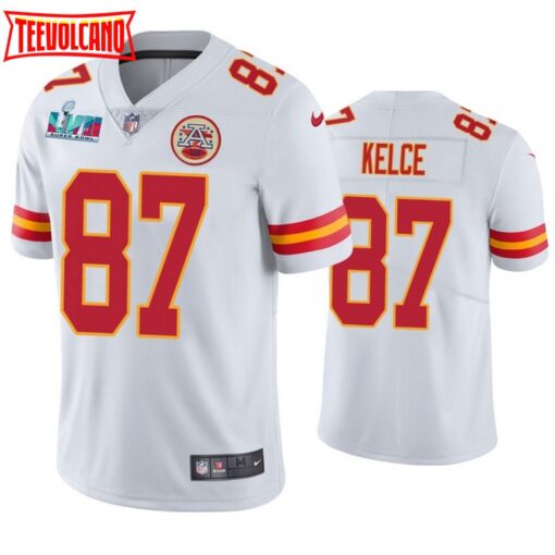 Kansas City Chiefs Travis Kelce Super Bowl LVII White Jersey