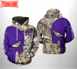 Kansas State Wildcats NCAA Camo Veteran Hunting 3D Hoodie