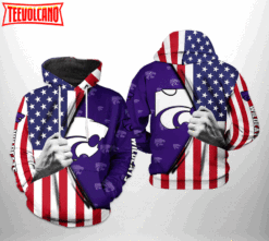 Kansas State Wildcats NCAA US Flag 3D Printed Hoodie