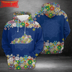 Kentucky Flower 3D Printed Hoodie