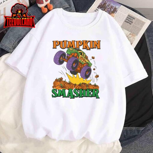 Kids Pumpkin Smasher Monster Truck Halloween Premium T-Shirt