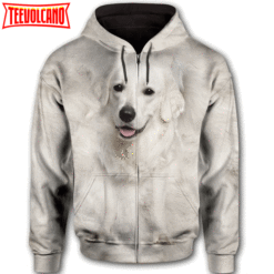 Kuvasz Cute Dog Face 3D Printed Hoodie