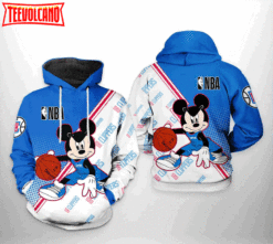 LA Clippers NBA Mickey 3D Printed Hoodie