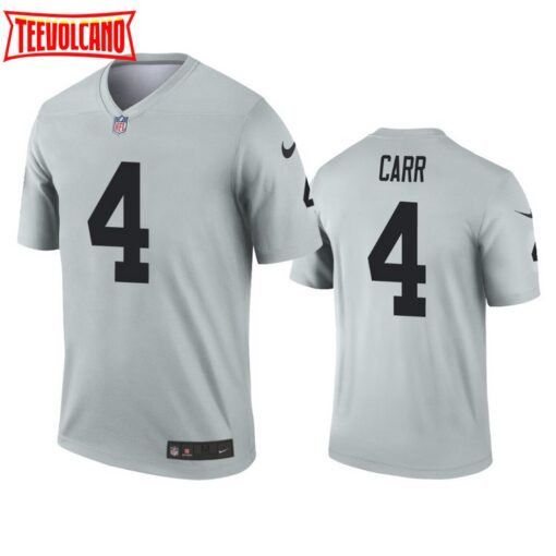 Las Vegas Raiders Derek Carr Silver Inverted Limited Jersey