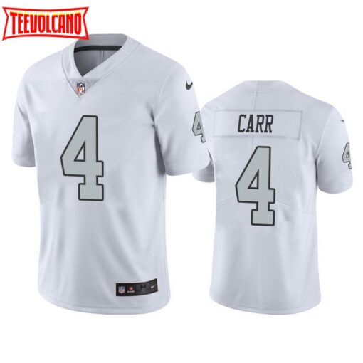 Las Vegas Raiders Derek Carr White Color Rush Limited Jersey