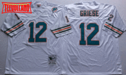 Miami Dolphins Bob Griese White Throwback Jersey