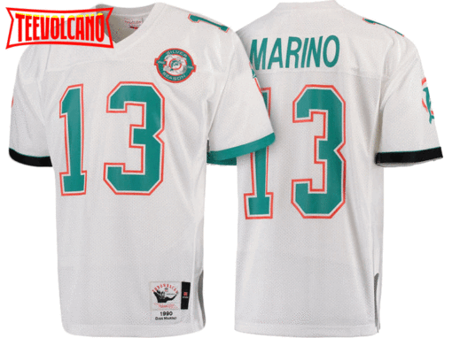 Miami Dolphins Dan Marino White 1990 25th Anniversary Throwback Jersey