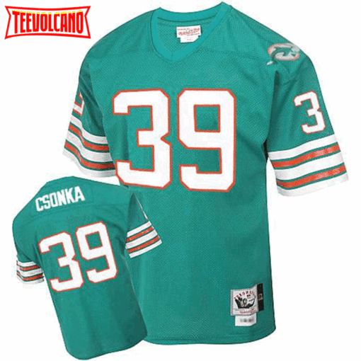 Miami Dolphins Larry Csonka Aqua Throwback Jersey