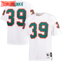 Miami Dolphins Larry Csonka White 1972 Throwback Jersey