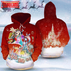 Mickey Merry Christmas Ho Ho Ho Red 3D Printed Hoodie