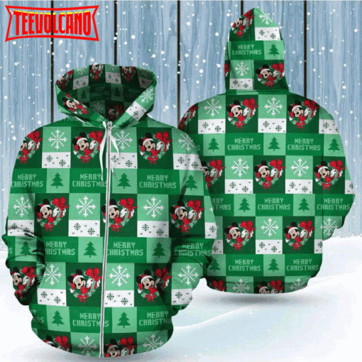 Mickey Mouse Merry Christmas 3D Printed Hoodie