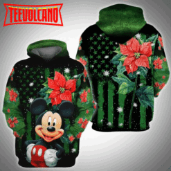 Mickey Poinsettia 3D Printed Hoodie