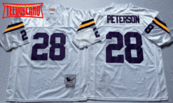 Minnesota Vikings Adrian Peterson White Throwback Jersey