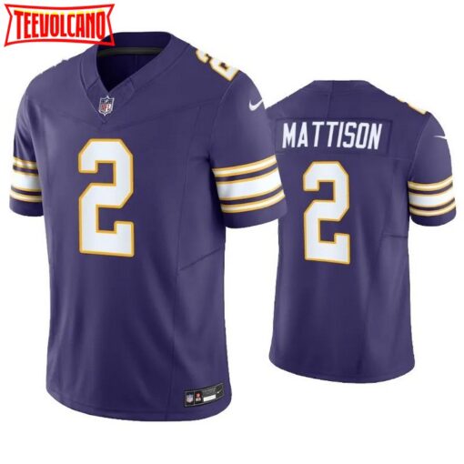 Minnesota Vikings Alexander Mattison Purple Classic Jersey