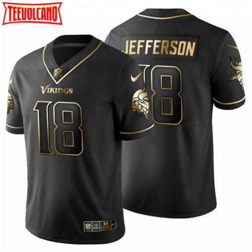 Minnesota Vikings Justin Jefferson Black Golden Limited Jersey